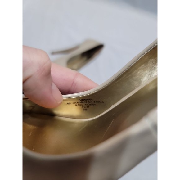 G By Guess Nude Pumps Patent GG WINNA Platform Heel Stiletto Shoes Size 5.5 - Picture 11 of 11